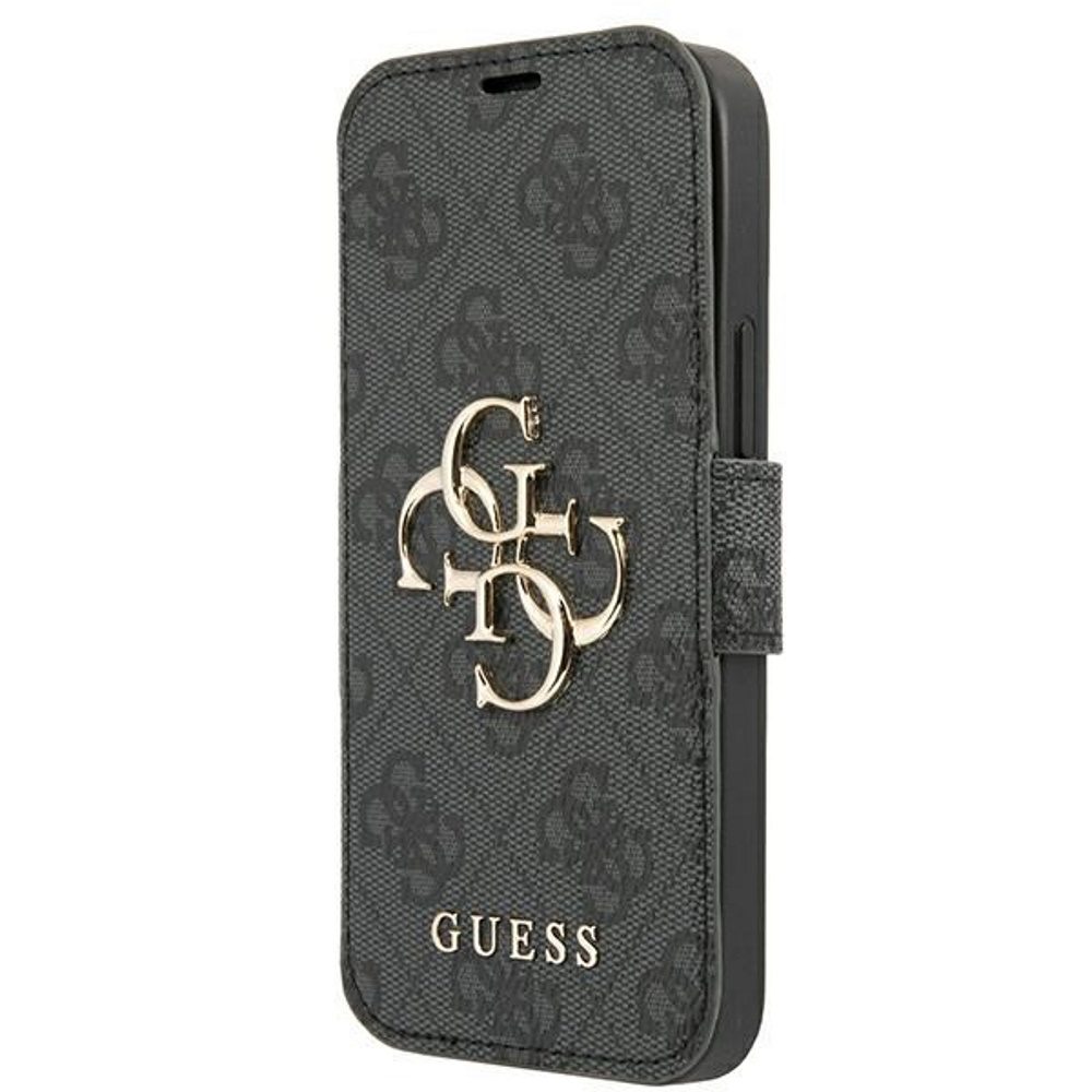 246152_oryg Guess case for iPhone 13 Pro / 13 6,1" GUBKP13L4GMGGR grey book case 4G Big Metal Logo