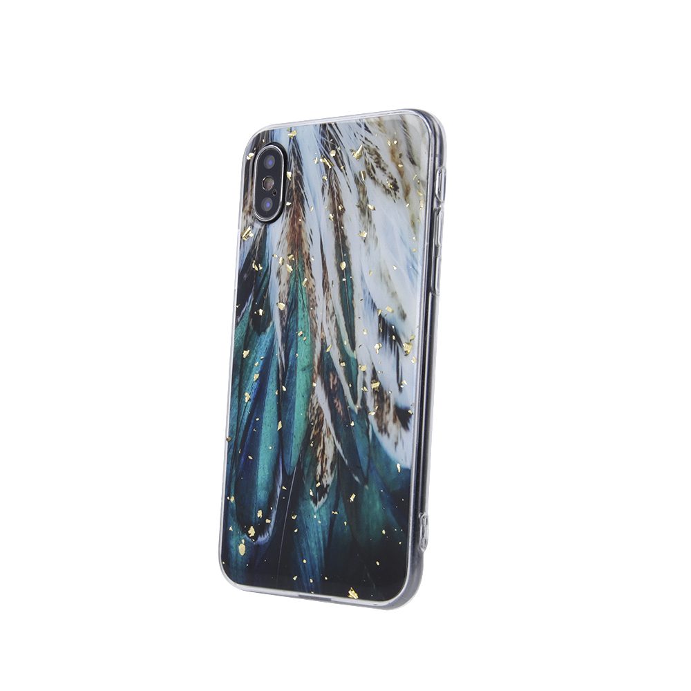 248267_oryg Gold Glam case for Xiaomi Redmi 14C 4G/ 14C 5G / Redmi A4 / POCO C75 feathers