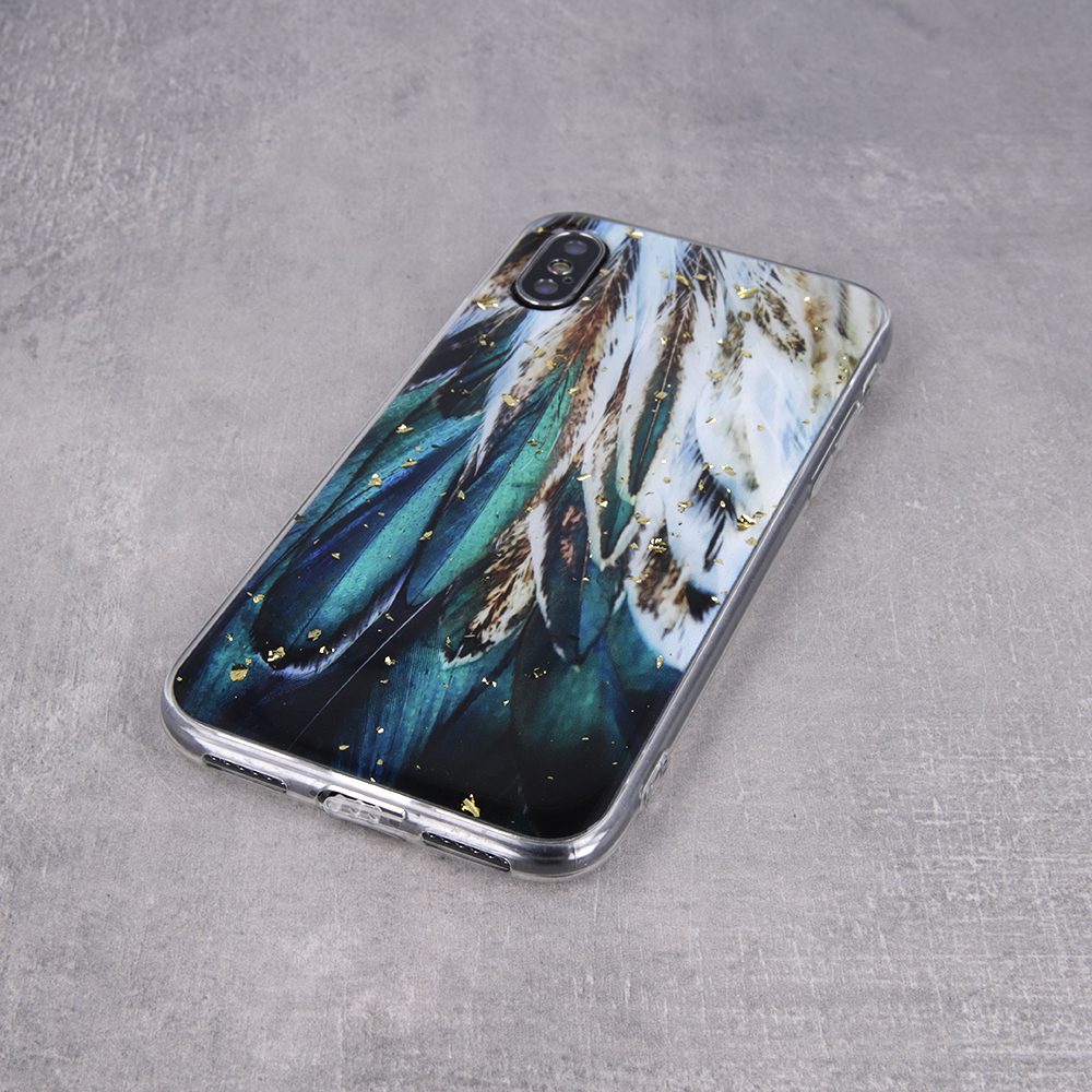248273_oryg Gold Glam case for Xiaomi Redmi 14C 4G/ 14C 5G / Redmi A4 / POCO C75 feathers