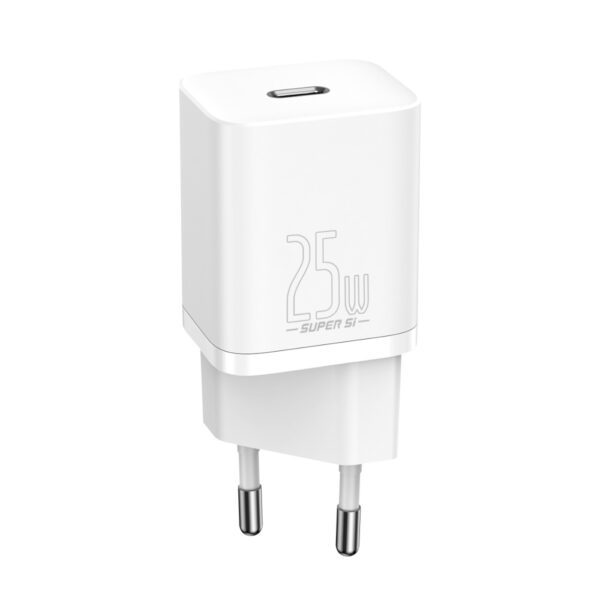 Baseus wall charger Super Si PD 25W 1x USBC white + USB-C - USB-C cable