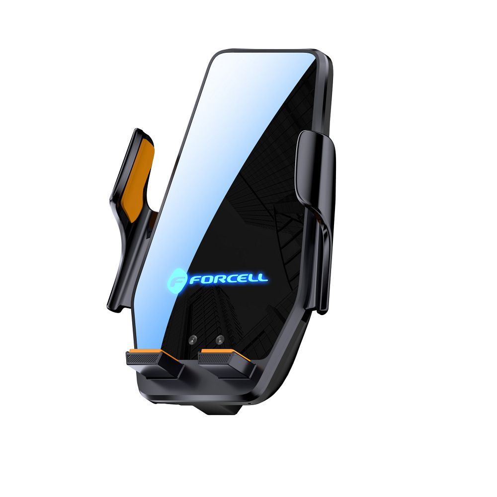 250b66290ccc427668eaac4ea3b00a67 Forcell F-GRIP HS6 car holder with wireless charger with glass and air vent mount black