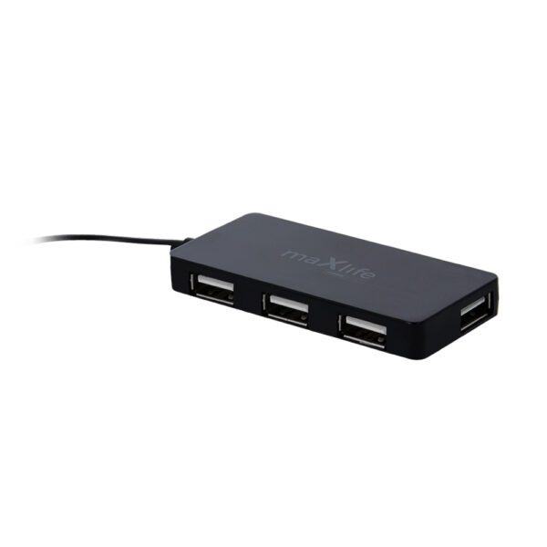 251091_oryg Maxlife Home Office USB 2.0 hub USB - 4x USB 0,15 m black + cable 1,5 m
