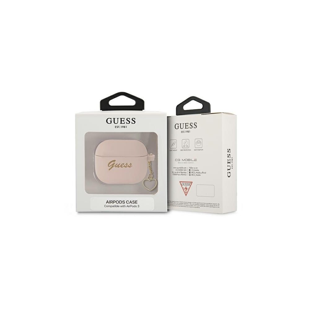 252924_oryg Guess case for Airpods 3 GUA3LSCHSP pink Silicone Heart Charm