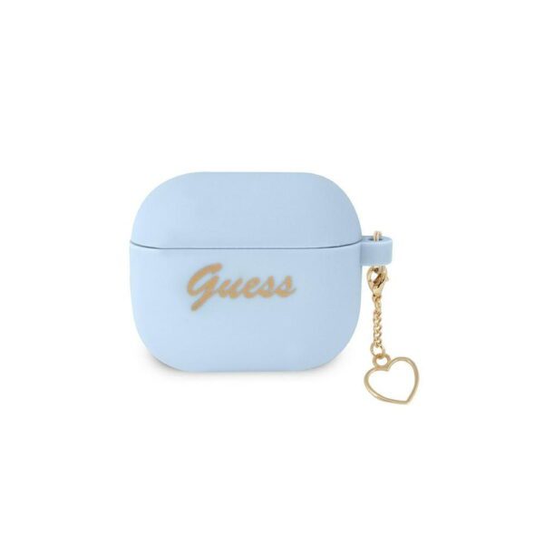 252927_oryg Guess case for Airpods 3 GUA3LSCHSB blue Silicone Heart Charm