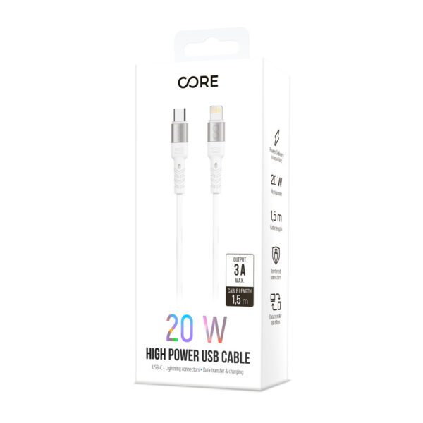 253892_oryg Forever Core High Power cable USB-C - Lightning 1,5 m 20W white