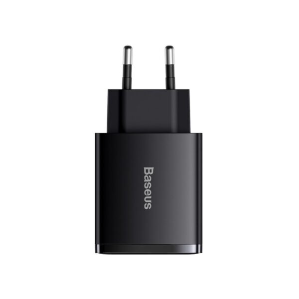 Baseus wall charger Compact PD 30W 1x USB-C 2x USB black
