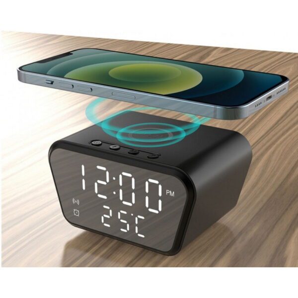 Rebeltec QI 10W W500 wireless charger with alarm clock