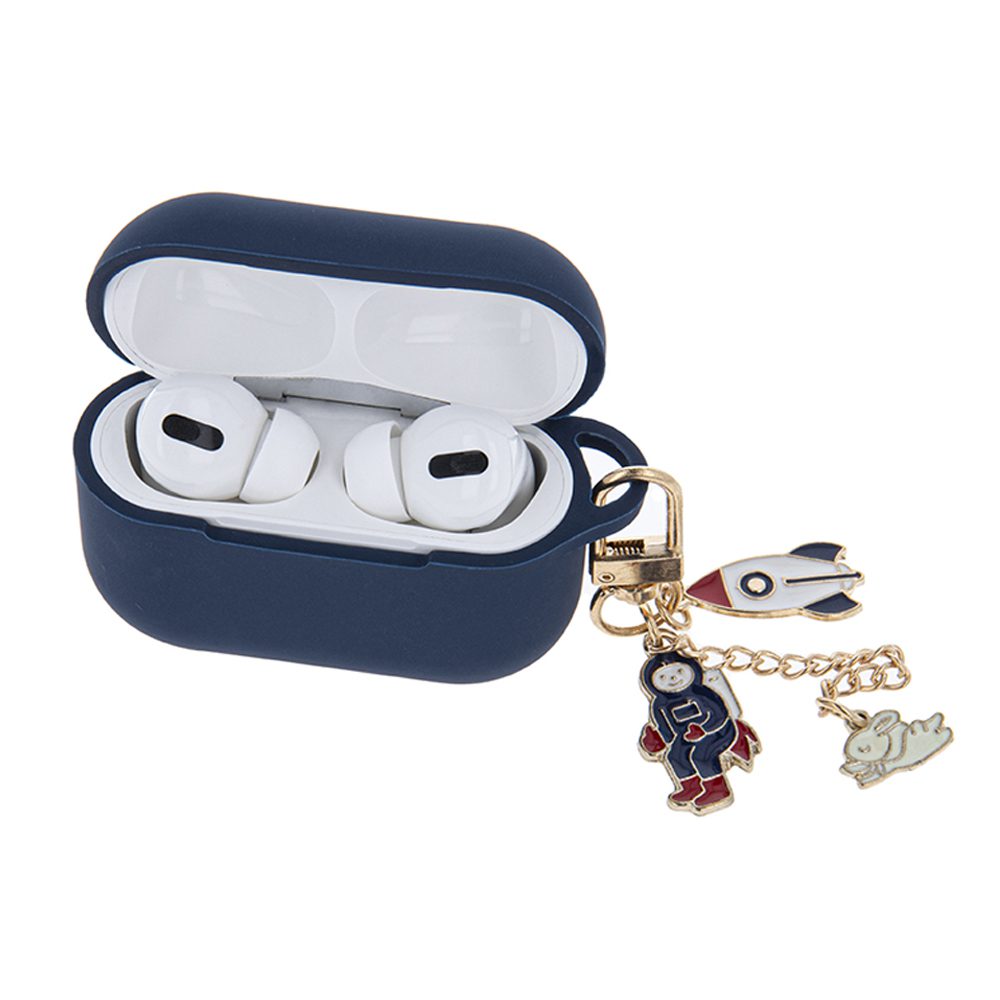 262039_oryg Case for Airpods / Airpods 2 dark blue with pendant