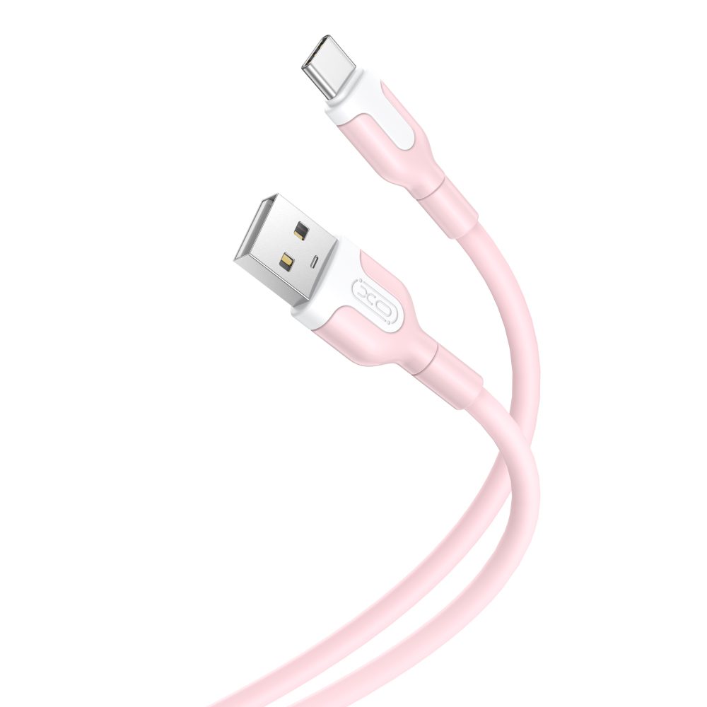262615_oryg XO cable NB212 USB - USB-C 1,0 m 2,1A pink