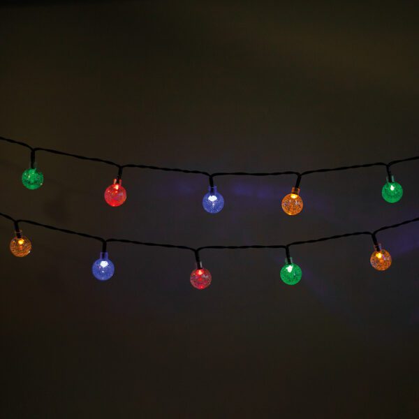 String Light Solar LED CRYSTAL BALLS SCB61 6,5m 30 balls multicolor Forever Light