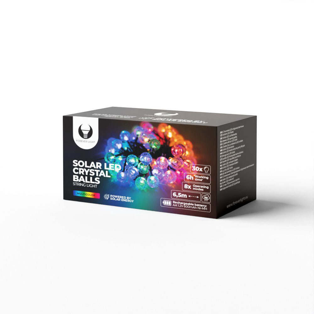 264649_oryg String Light Solar LED CRYSTAL BALLS SCB61 6,5m 30 balls multicolor Forever Light
