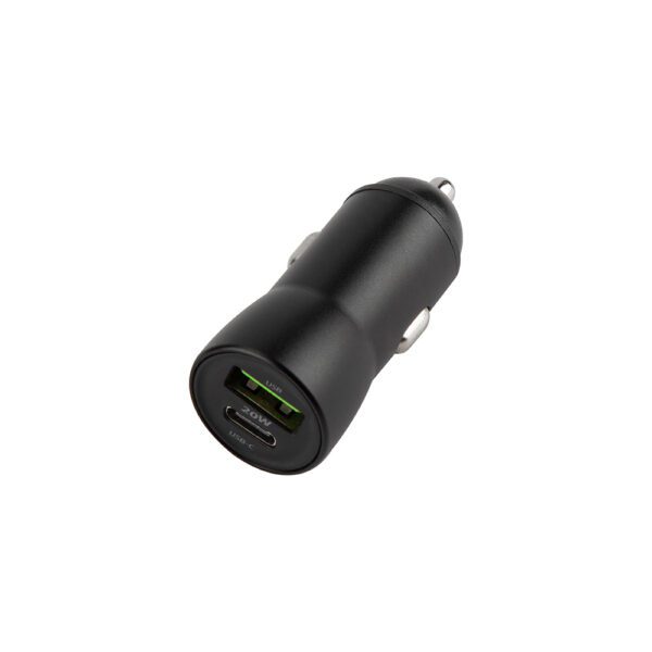 Maxlife MXCC-04 PD QC car charger 1x USB-C 1x USB 20W black