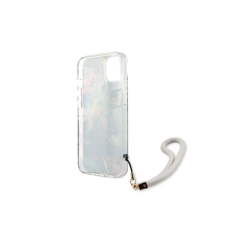 267120_oryg Guess case for iPhone 13 6,1" GUHCP13MHFLSB hard case blue Flower Cord