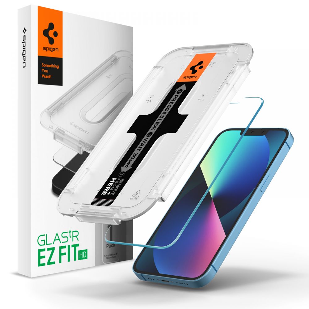 268757_oryg Spigen tempered glass GLAS.TR "EZ FIT" for iPhone 13 / 13 PRO / 14 / 16E 6,1"