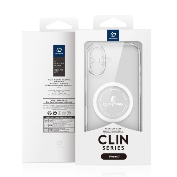 26d3c866c4461d13e3662ba2f2de685a DUX DUCIS case CLIN MAG compatible with MagSafe for IPHONE 17 transparent