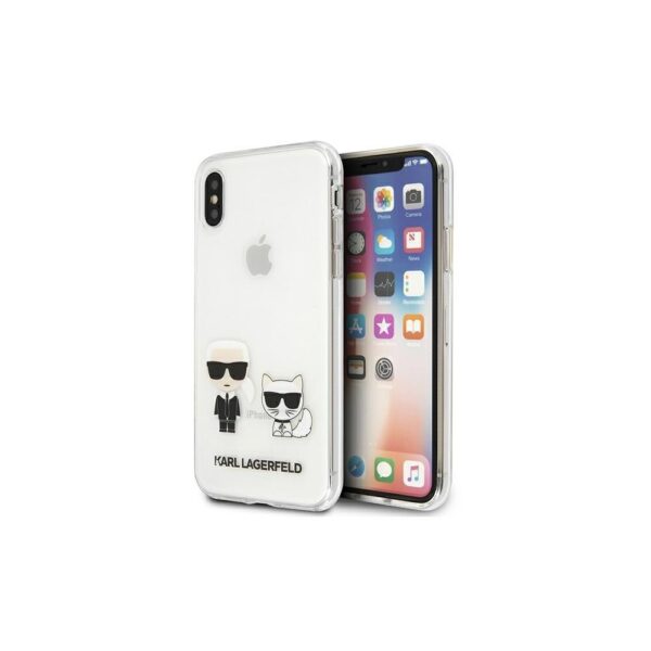 272419_oryg Karl Lagerfeld case for iPhone XS Max KLHCI65CKTR hardcase PC/TPU IK + Choupette Transparent