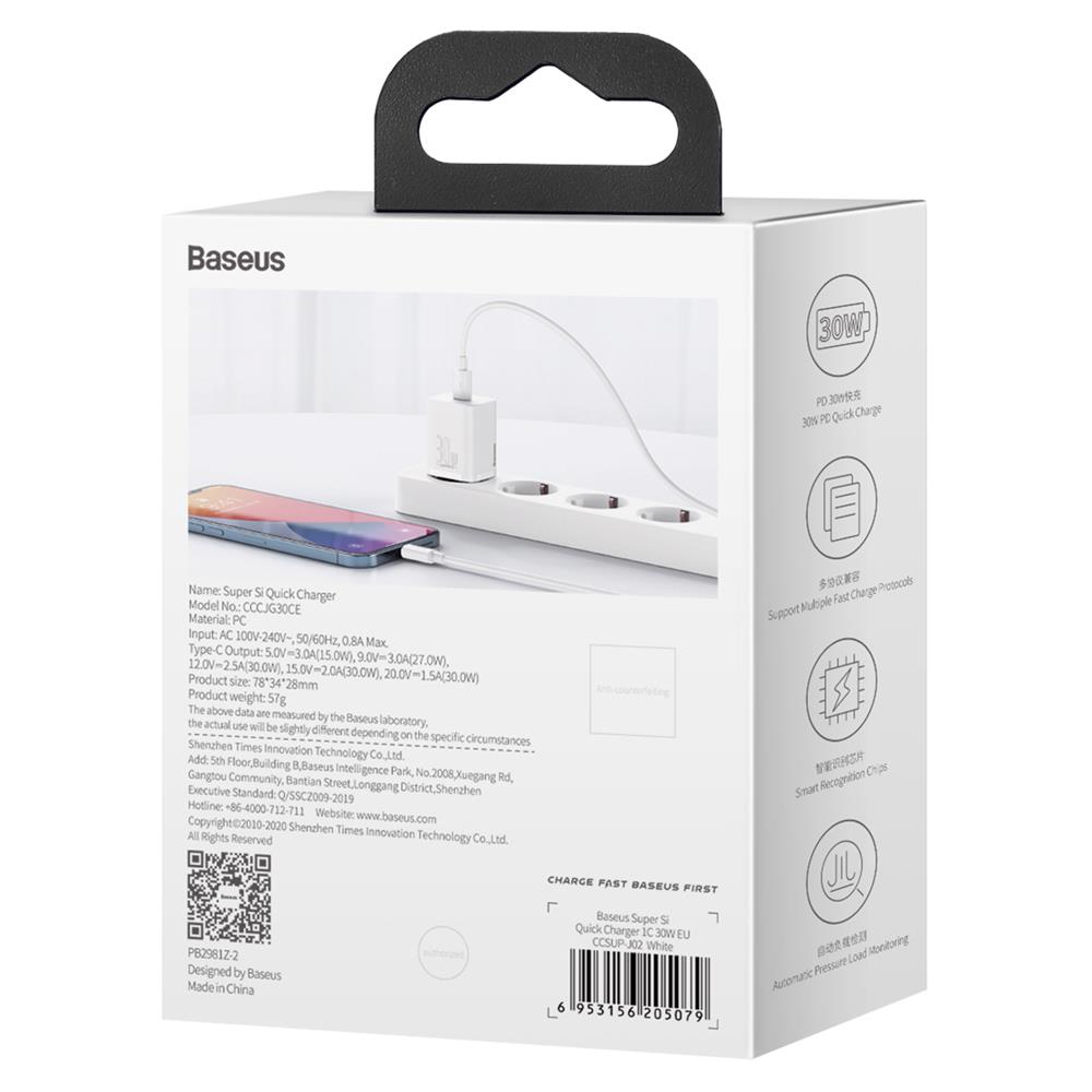 272635_oryg Baseus wall charger Super Si PD 30W 1x USB-C white