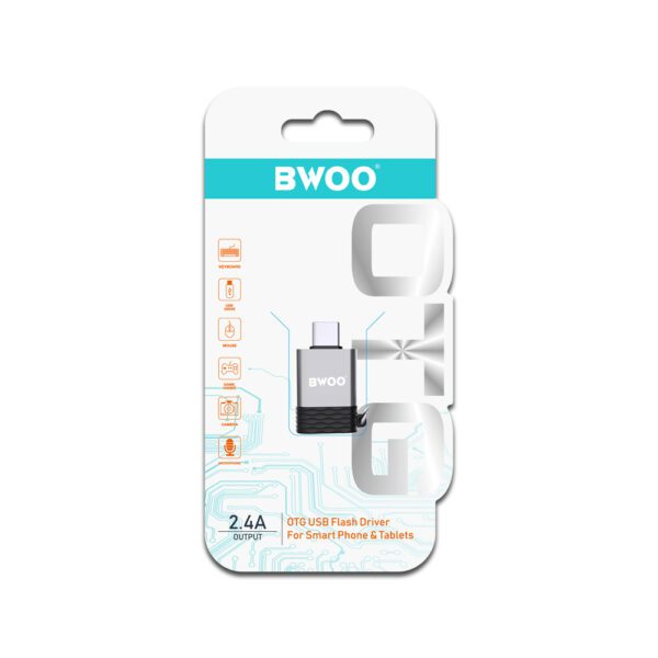 BWOO Adapter USB - USB-C Gray OTG BZ-35