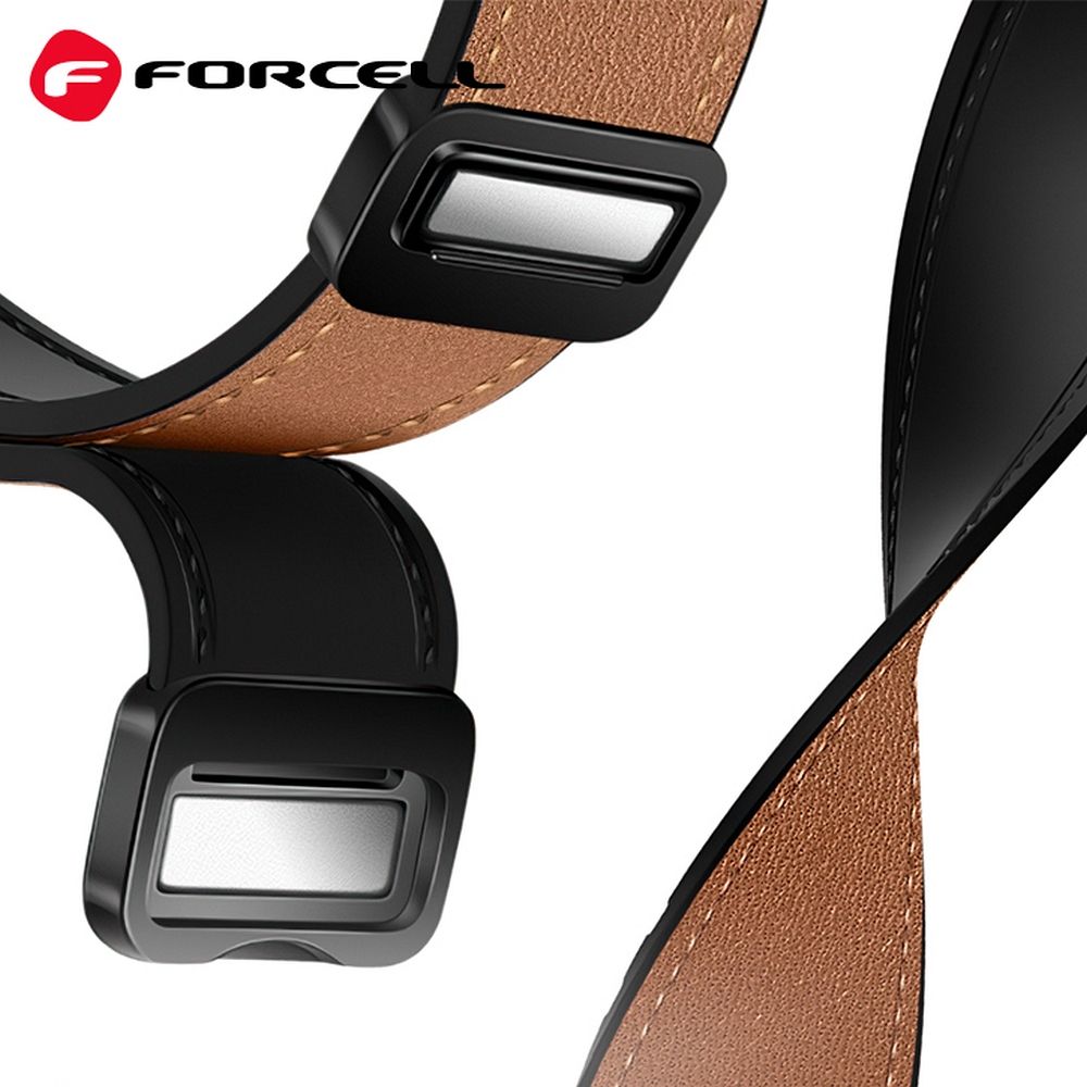 27a18c594620bc5ad775181c52ad4d95 FORCELL F-DESIGN FS20 magnetic eco leather strap for SAMSUNG Watch 22 mm black