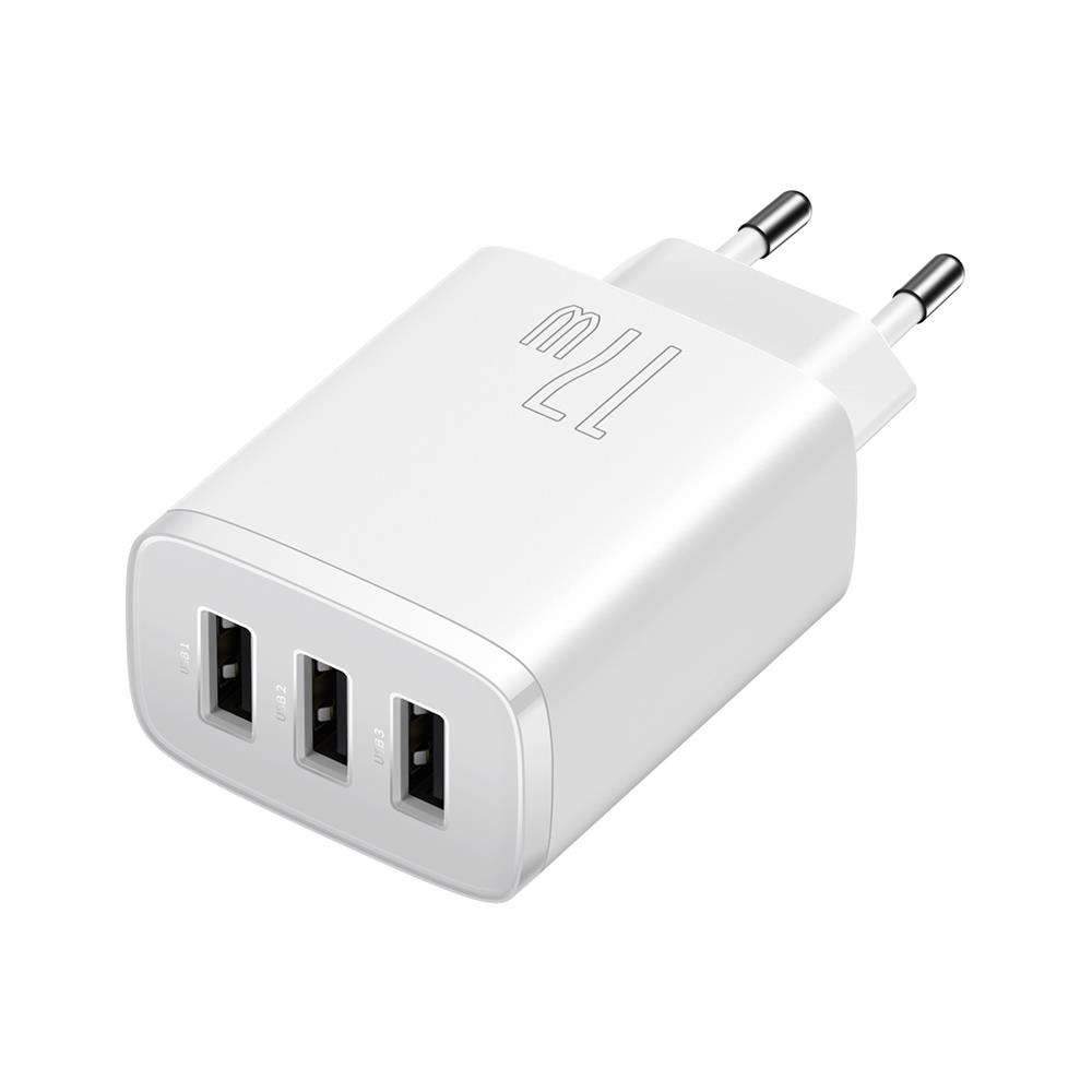 281543_oryg Baseus wall charger Compact 3 x USB white 17w