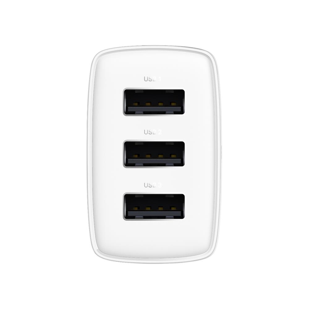 281544_oryg Baseus wall charger Compact 3 x USB white 17w