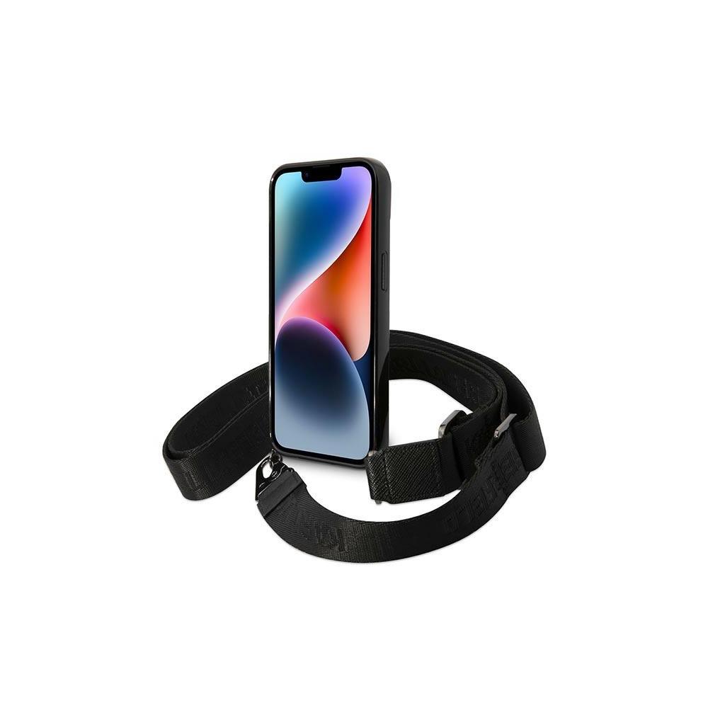 Karl Lagerfeld case for iPhone 14 6,1" KLHCP14SSTSTP pink hardcase Color Stripes Strap