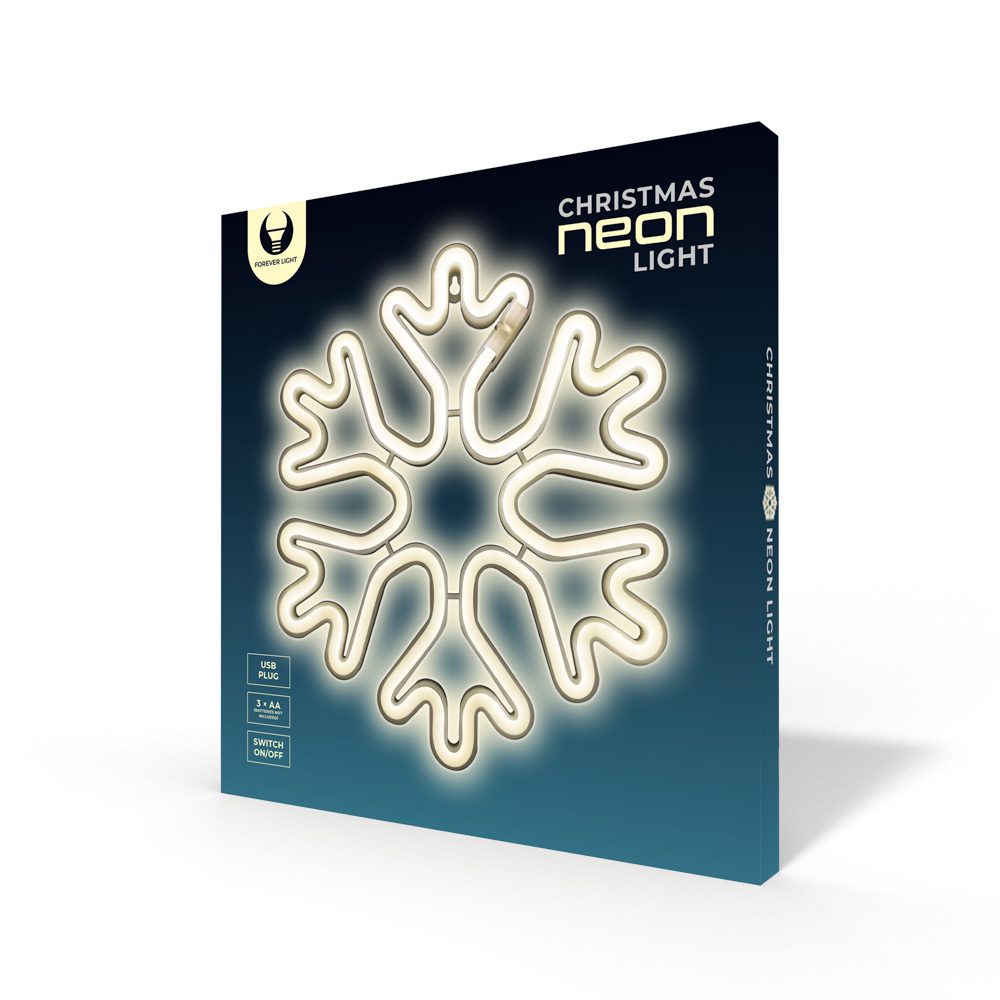 282779_oryg Neon LED CHRISTMAS SNOWFLAKE white FLNE20 Forever Light