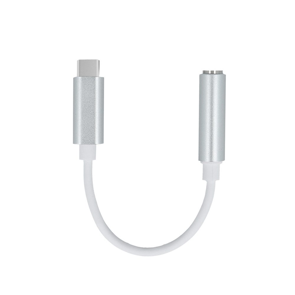 Setty adapter USB-C - audio jack 3,5mm white