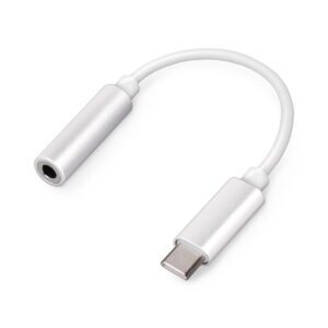 Setty adapter USB-C - audio jack 3,5mm white