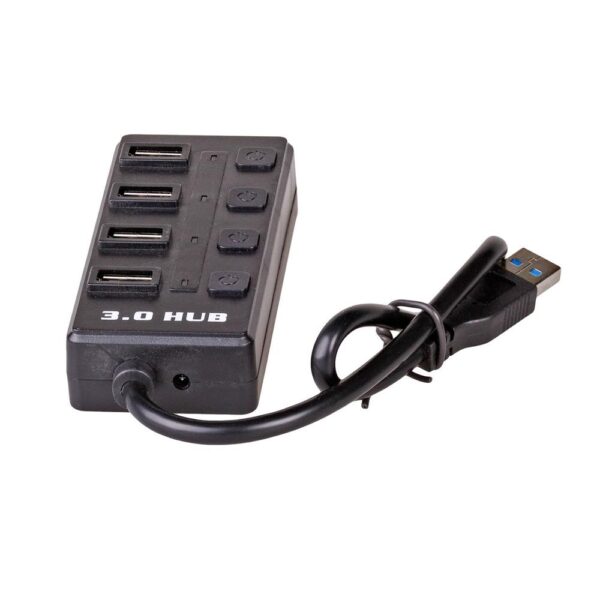 Akyga Hub AK-AD-33 USB active USB A (m) / 4x USB A (f) switches ver. 3.0 15cm