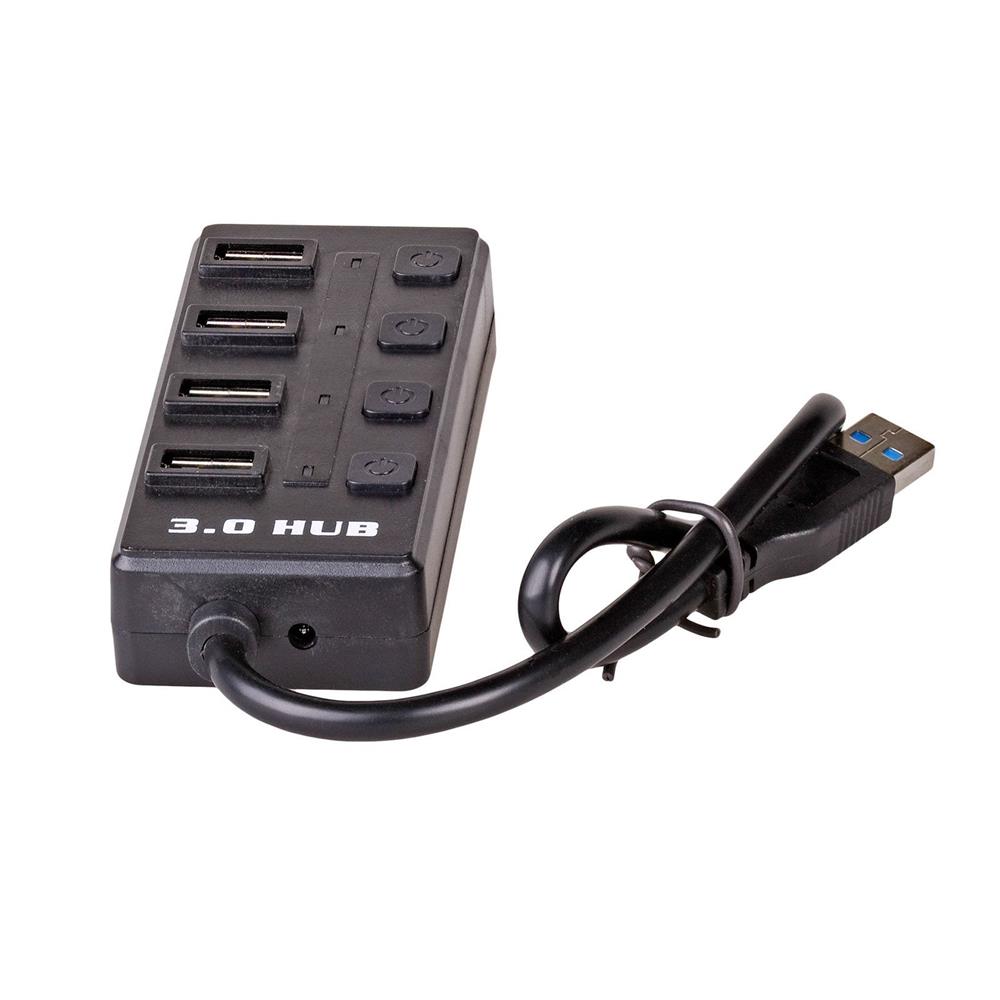 Akyga Hub AK-AD-33 USB active USB A (m) / 4x USB A (f) switches ver. 3.0 15cm