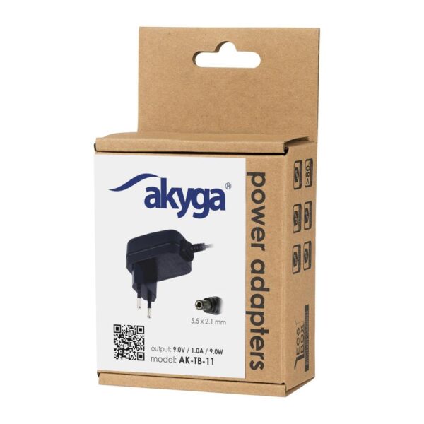 Akyga universal adapter AK-TB-11 9V / 1A 9W 5.5 x 2.1 mm 1.5m