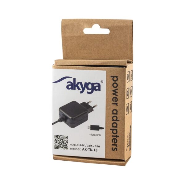 Akyga universal adapter AK-TB-15 5.0V / 3.0A 15W micro USB B 1.0m