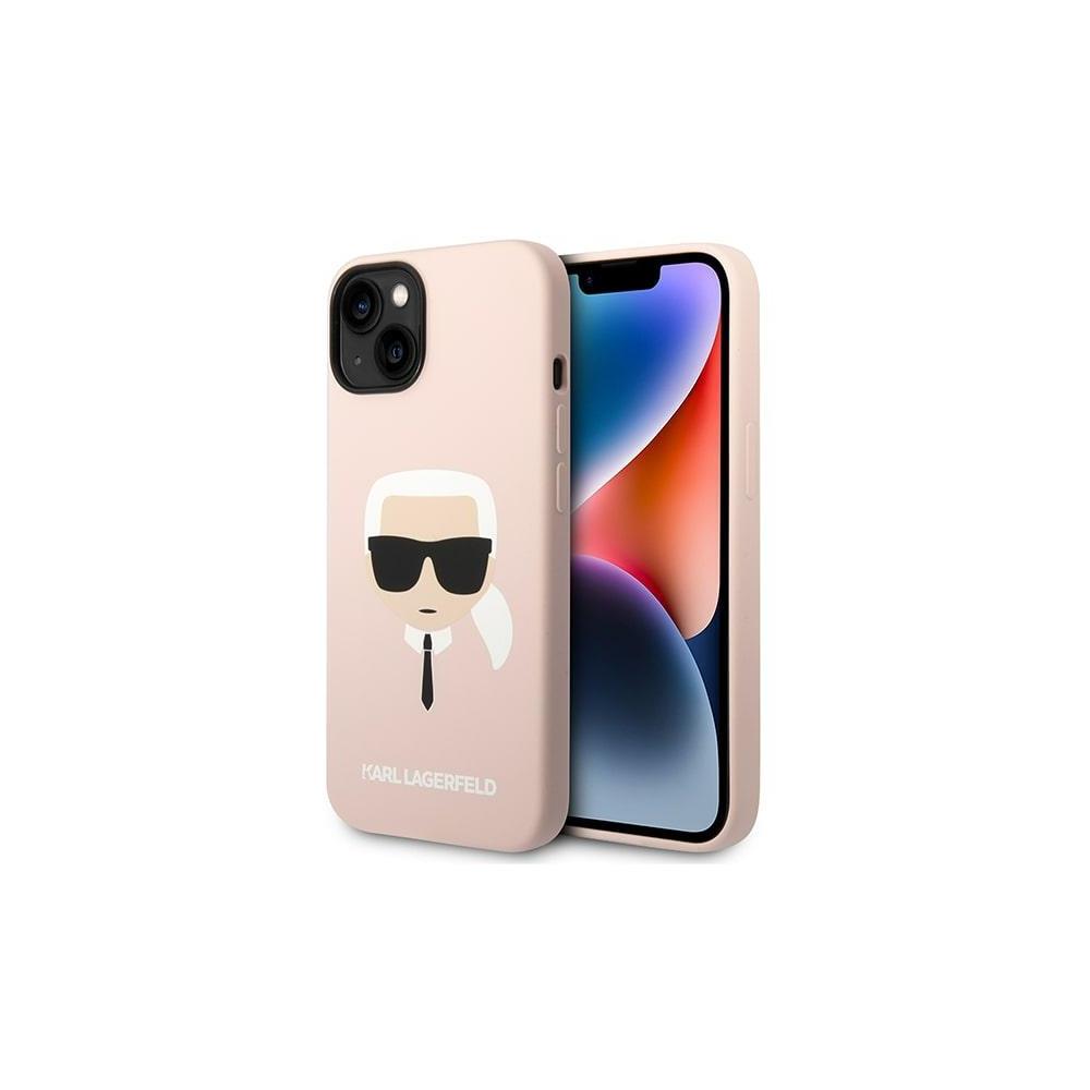 286233_oryg Karl Lagerfeld case for iPhone 14 Pro Max 6,7" KLHMP14XSLKHLP pink HC Silicone Karl Head