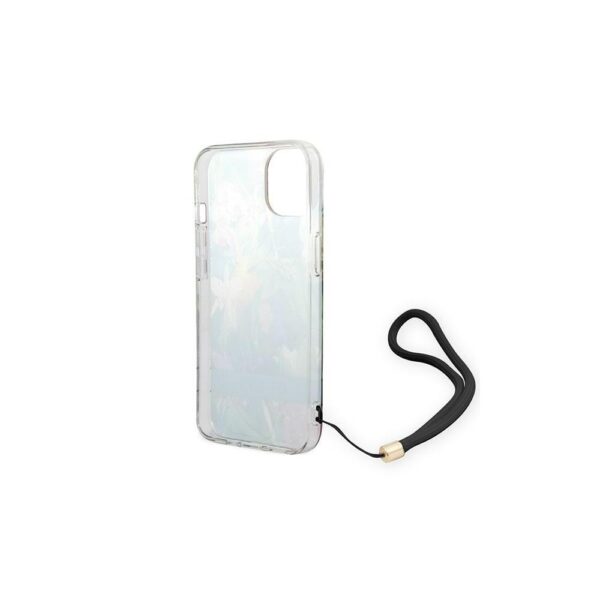 286704_oryg Guess case for iPhone 14 6,1" GUOHCP14SHFLSB blue HC PC/TPU Flower Cord