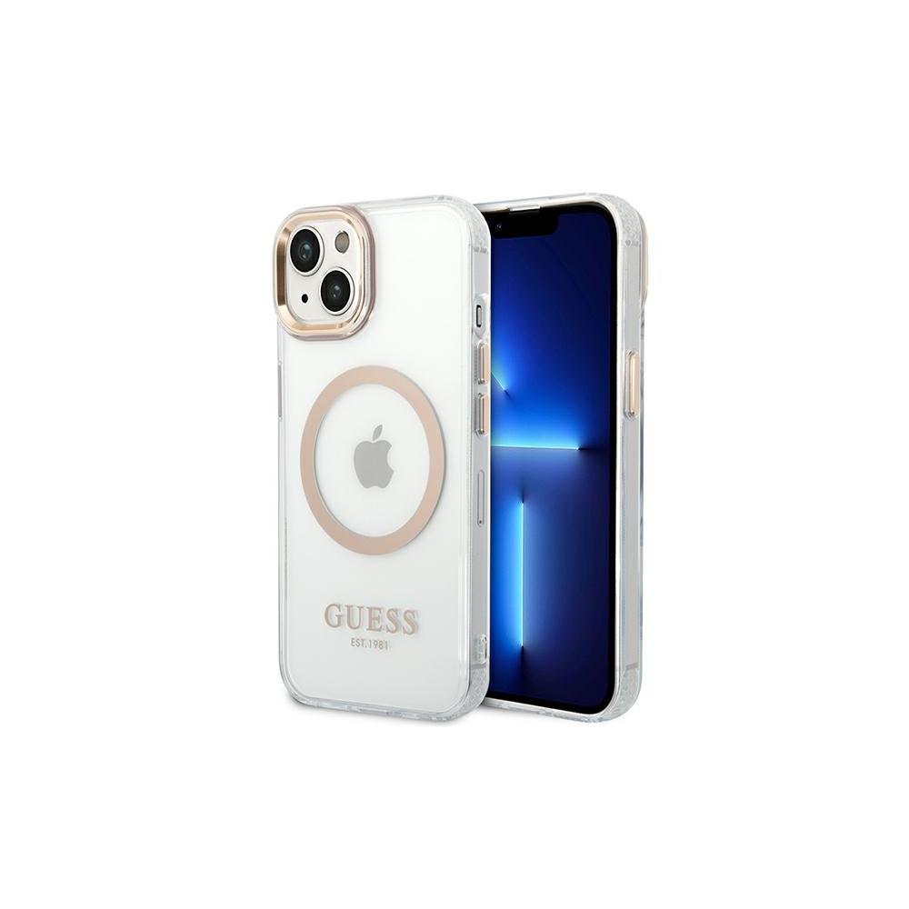 286765_oryg Guess case for iPhone 14 Pro Max 6,7" GUHMP14XHTRMD gold HC Magsafe Metal Outline