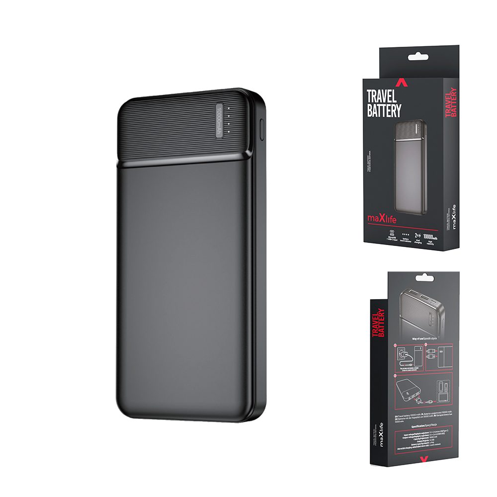 Maxlife power bank MXPB-01 10000 mAh black