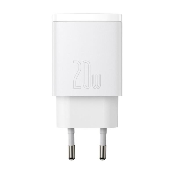 Baseus wall charger Compact PD 20W 1x USB-C 1x USB white