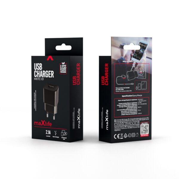 289873_oryg Maxlife MXTC-01 charger 1x USB 2.1A black
