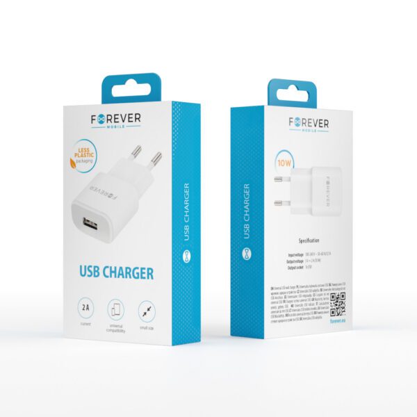 Forever TC-01 charger 1x USB 2A white