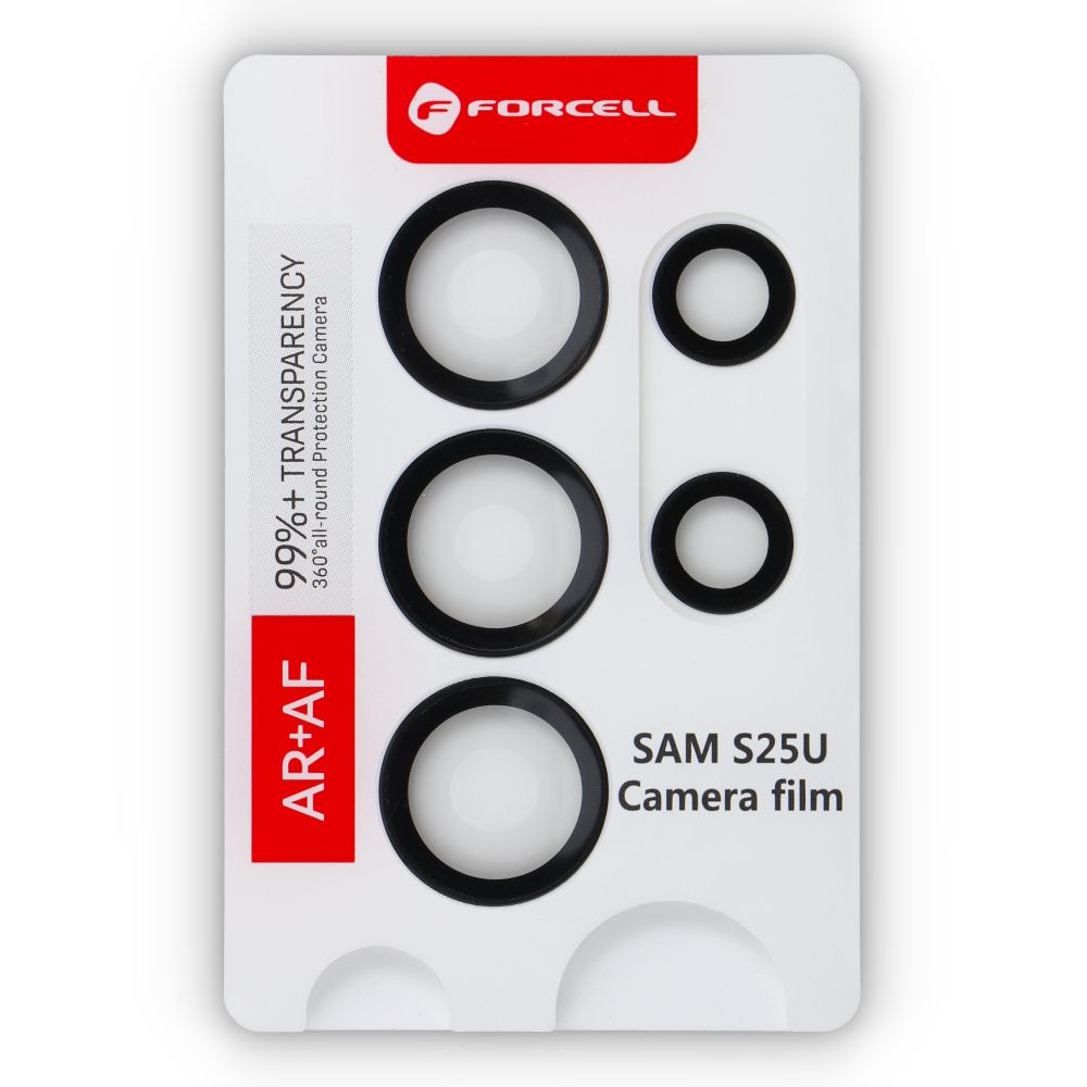 28ebafb2df6a86e30da5678840726e26 Forcell Premium Camera Lens Tempered Glass - for Samsung Galaxy S25 Ultra Titanium Jet Black