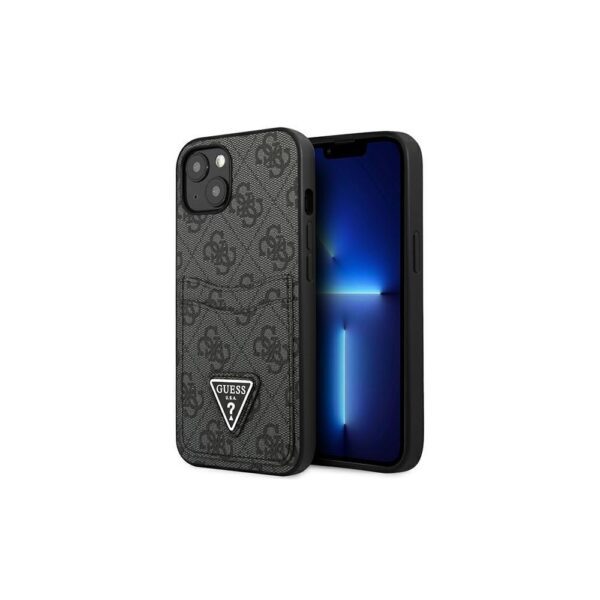 290099_oryg Guess case for iPhone 13 Pro / 13 6,1" GUHCP13LP4TPK black hardcase 4G Triangle Logo Cardslot