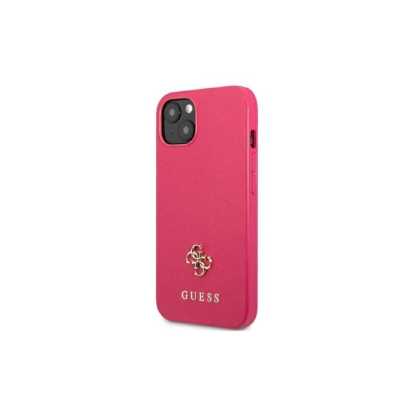 290114_oryg Guess case for iPhone 13 Pro / 13 6,1" GUHCP13LPS4MF pink hardcase Saffiano 4G Small Metal Logo