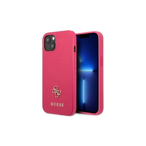 290115_oryg Guess case for iPhone 13 Pro / 13 6,1" GUHCP13LPS4MF pink hardcase Saffiano 4G Small Metal Logo