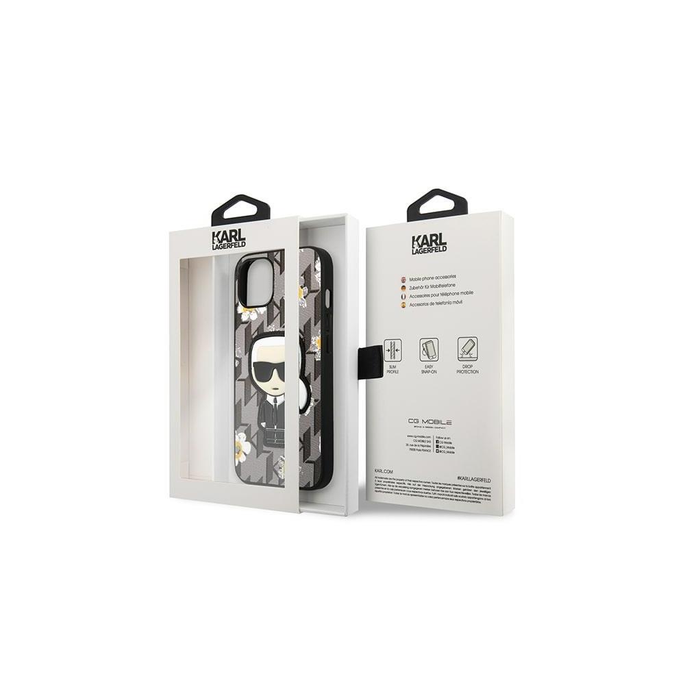 Karl Lagerfeld case for iPhone 13 6,1" KLHCP13MPMNFIK1 grey hard case Monogram Iconic Karl