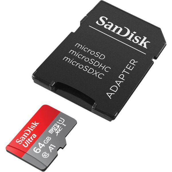 SanDisk memory card Ultra Android microSDXC 64GB 140MB/s A1 Cl.10 UHS-I + adapter