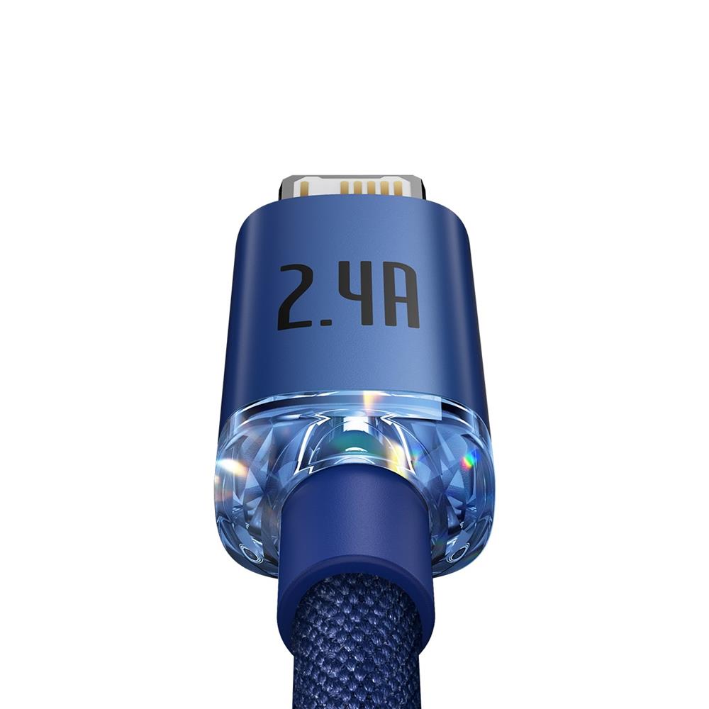 Baseus cable Crystal Shine USB - Lightning 1,2 m 2,4A blue
