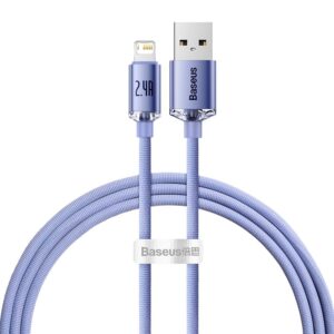 Baseus cable Crystal Shine USB - Lightning 1,2 m 2,4A purple