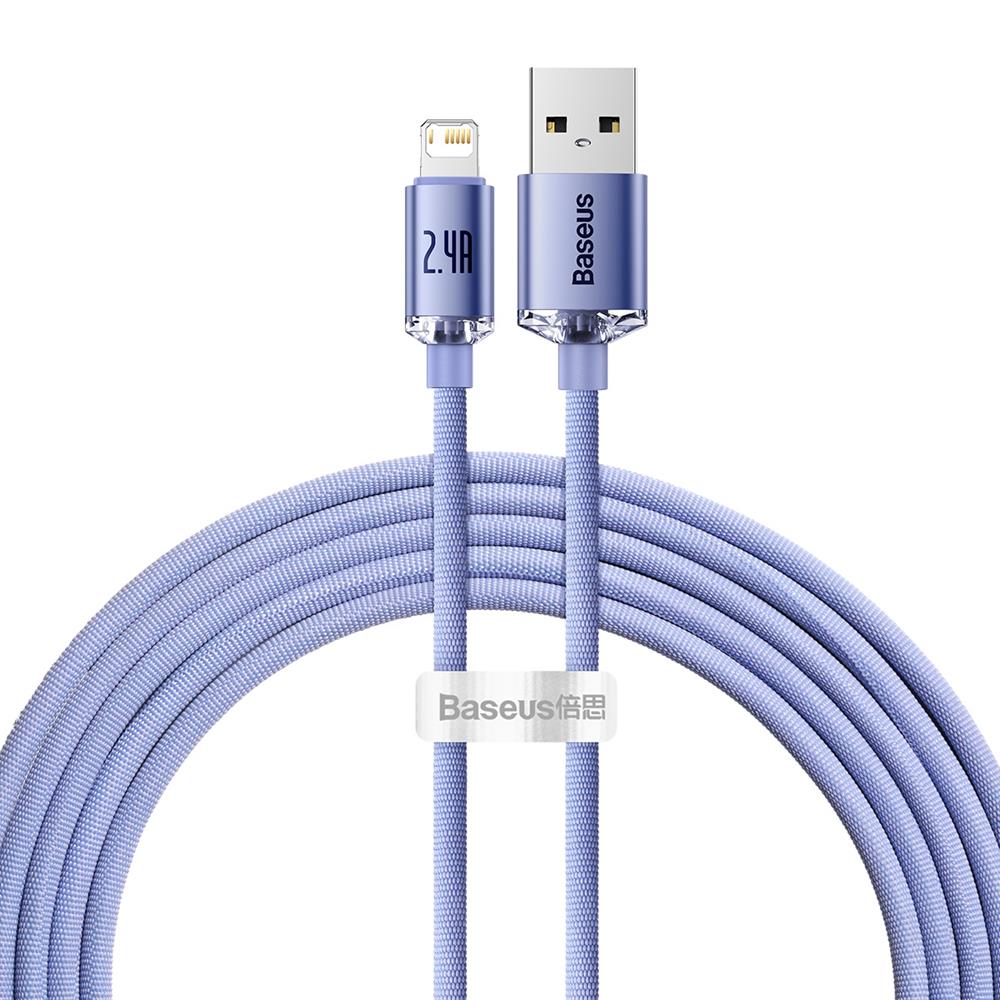 292934_oryg Baseus cable Crystal Shine USB - Lightning 2,0 m 2,4A purple