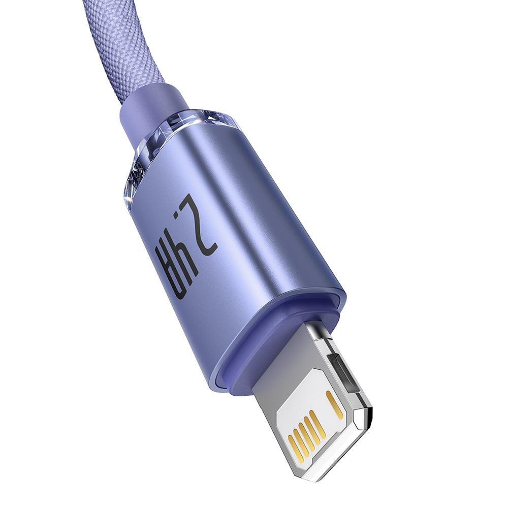 292935_oryg Baseus cable Crystal Shine USB - Lightning 2,0 m 2,4A purple